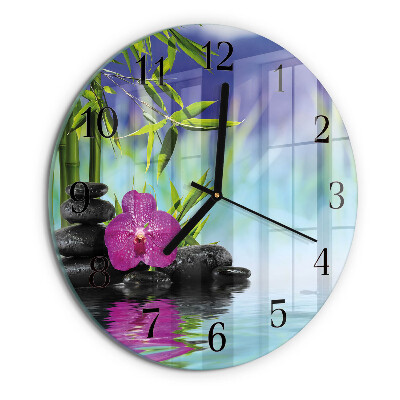 Round wall clock Spa Orchid