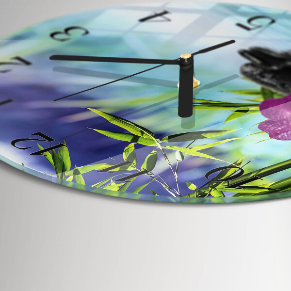 Round wall clock Spa Orchid
