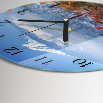 Round wall clock Mountain