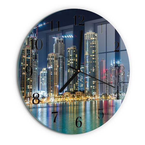 Round wall clock Night on the Town