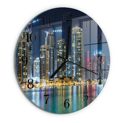 Round wall clock Night on the Town