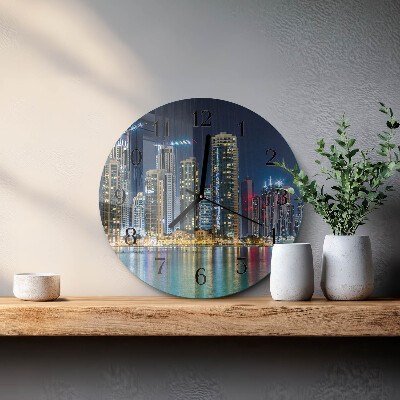 Round wall clock Night on the Town