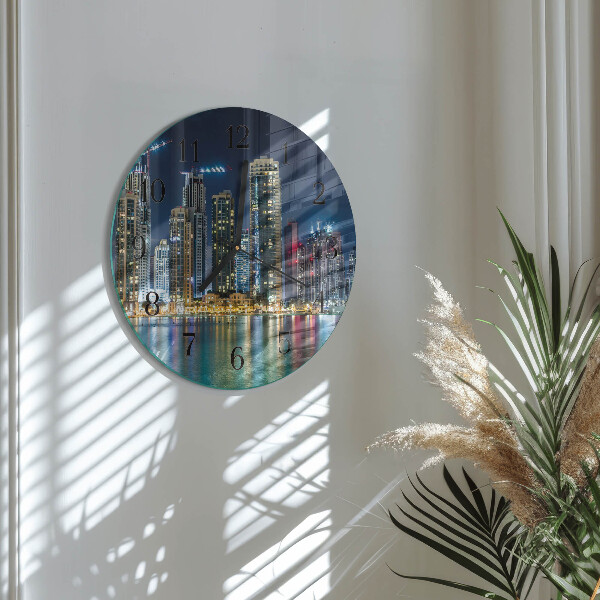 Round wall clock Night on the Town