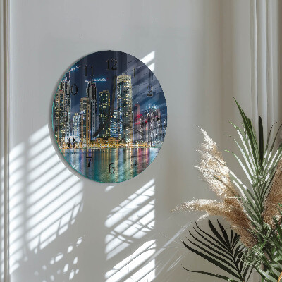 Round wall clock Night on the Town