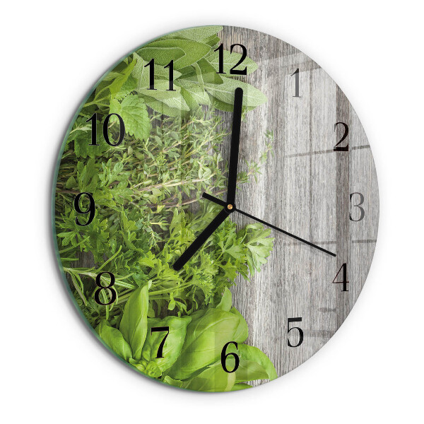 Round wall clock Herbs