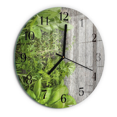 Round wall clock Herbs