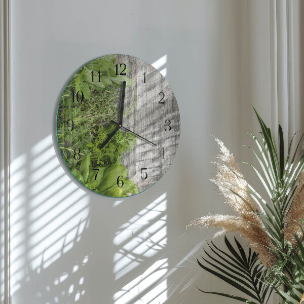 Round wall clock Herbs