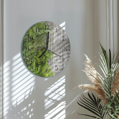 Round wall clock Herbs