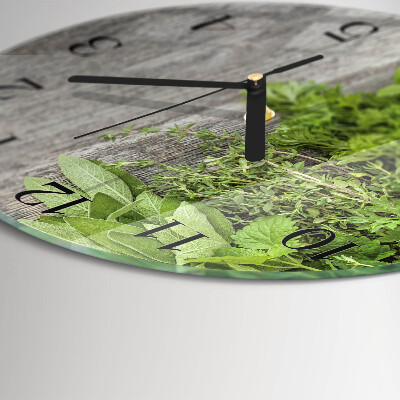 Round wall clock Herbs