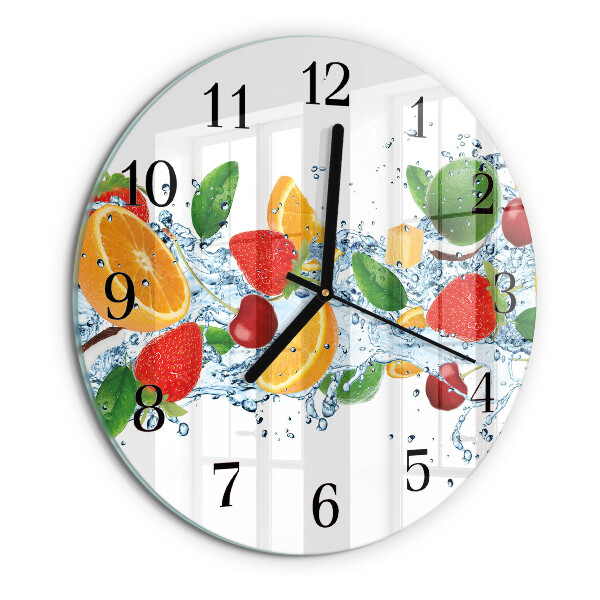Round wall clock Fruit