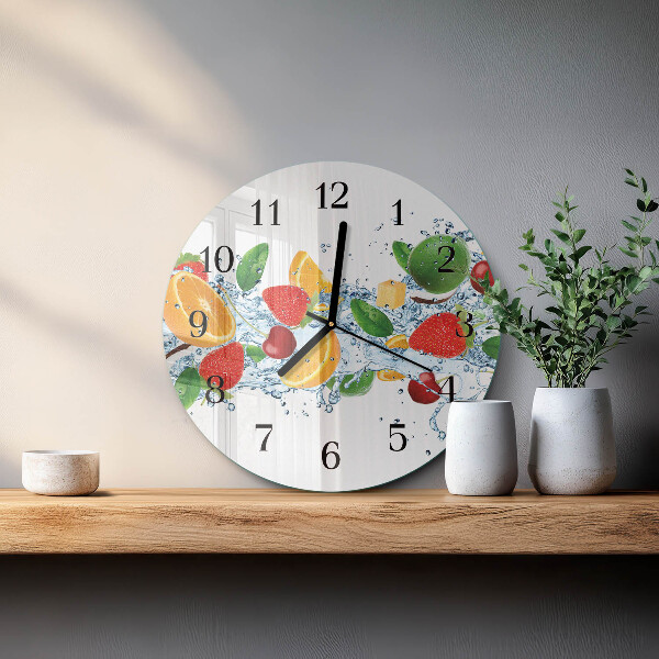 Round wall clock Fruit