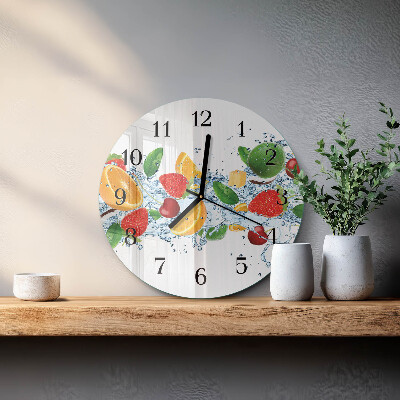 Round wall clock Fruit