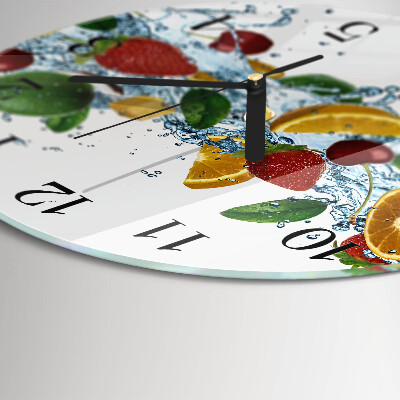 Round wall clock Fruit