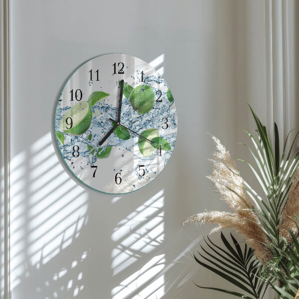 Round wall clock Calcium carbonate
