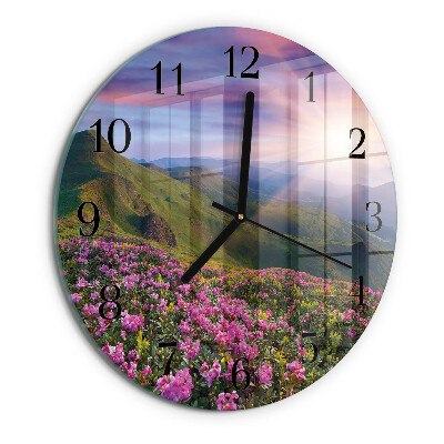 Round wall clock Landscape