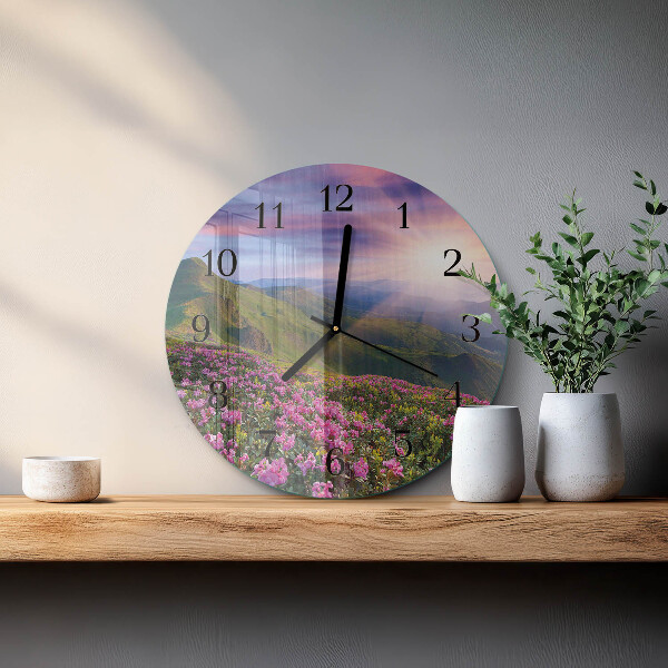Round wall clock Landscape