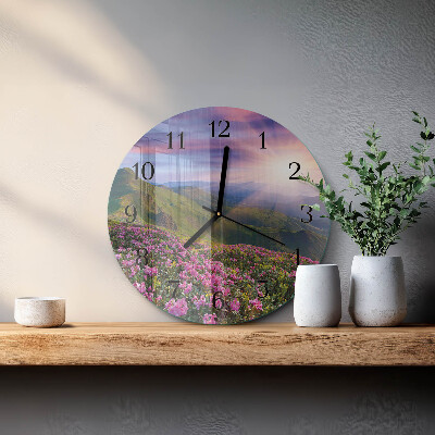 Round wall clock Landscape