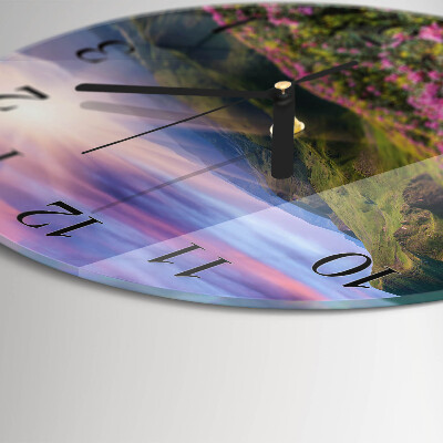 Round wall clock Landscape