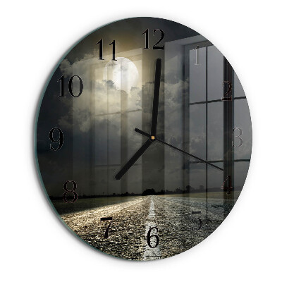Round wall clock Path of the Moon