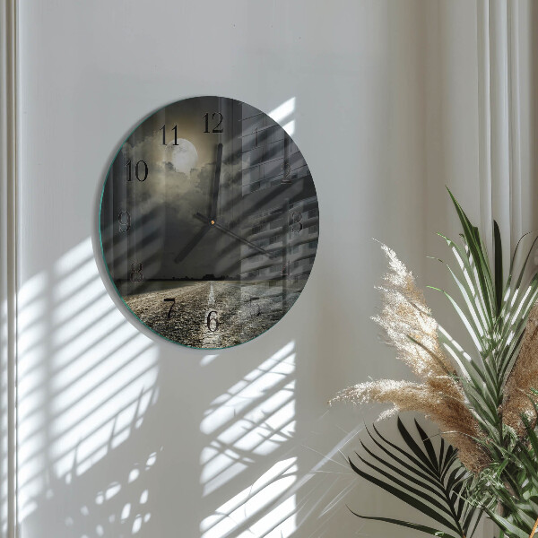 Round wall clock Path of the Moon
