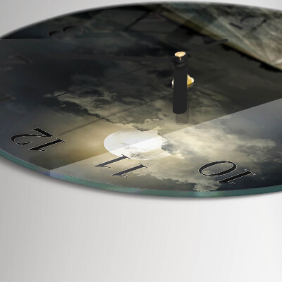 Round wall clock Path of the Moon