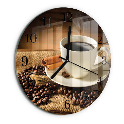 Round wall clock Coffee