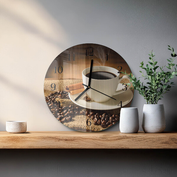 Round wall clock Coffee