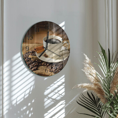 Round wall clock Coffee