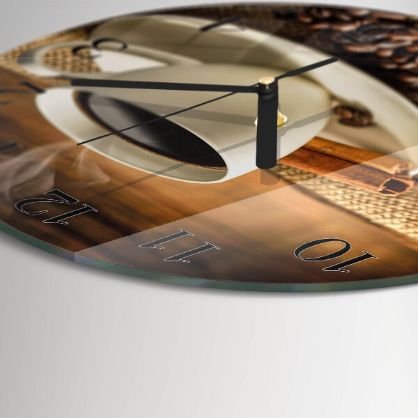 Round wall clock Coffee