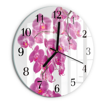 Round wall clock Orchid