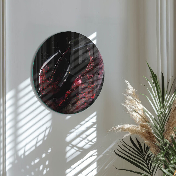 Round wall clock Wine