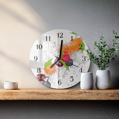 Round wall clock Fruit