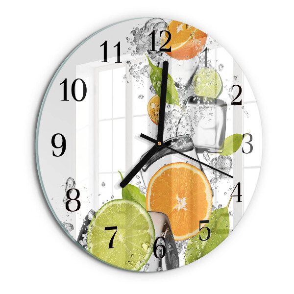Round wall clock Citrus Fruits
