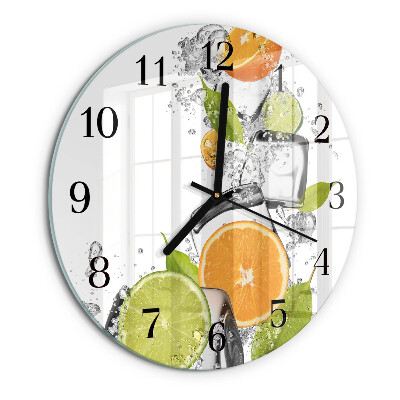 Round wall clock Citrus Fruits