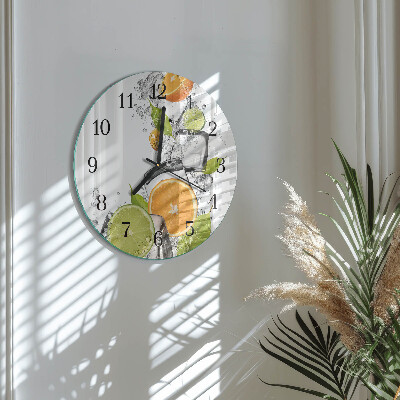 Round wall clock Citrus Fruits