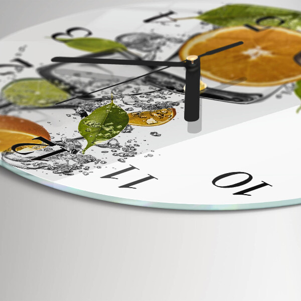Round wall clock Citrus Fruits
