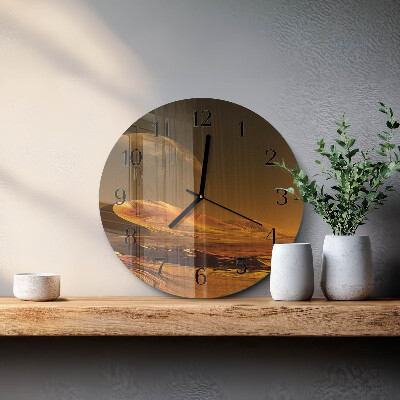 Round wall clock Desert