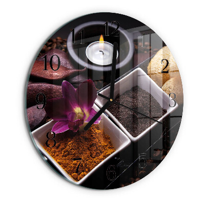 Round wall clock Orchid