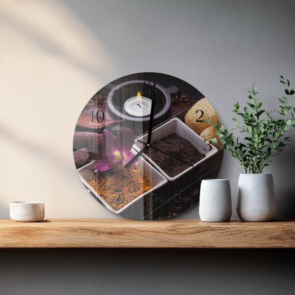 Round wall clock Orchid
