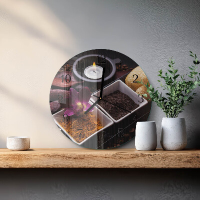 Round wall clock Orchid