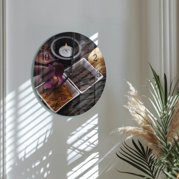 Round wall clock Orchid