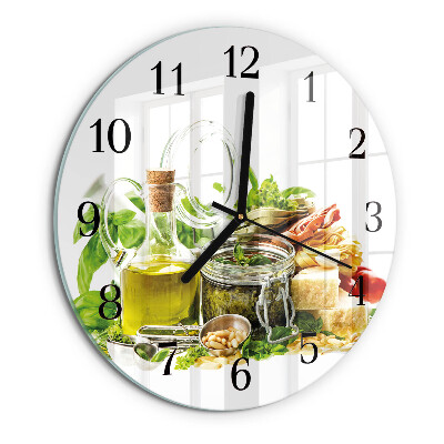 Round wall clock Pasta with Oil