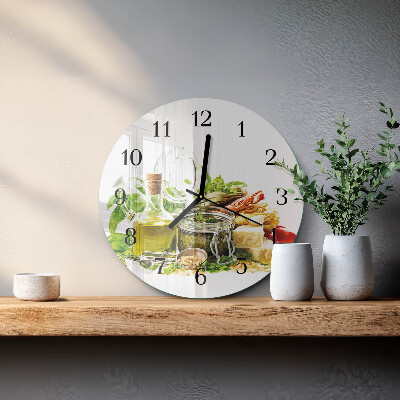 Round wall clock Pasta with Oil