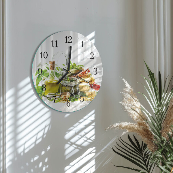 Round wall clock Pasta with Oil