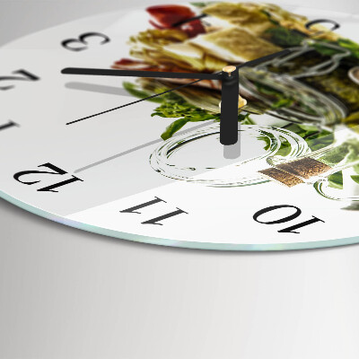 Round wall clock Pasta with Oil