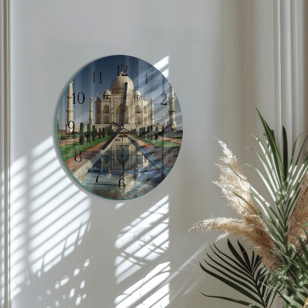 Round wall clock Taj Mahal