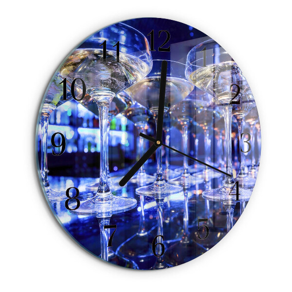 Round wall clock Glasses