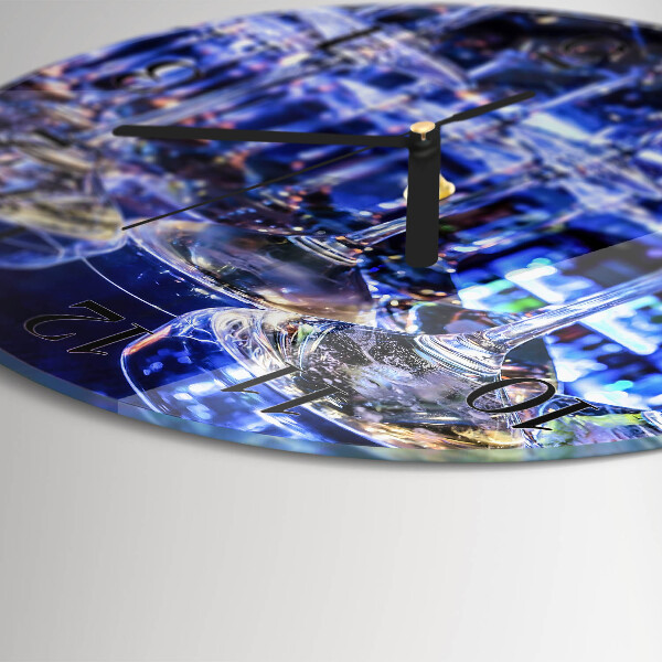 Round wall clock Glasses