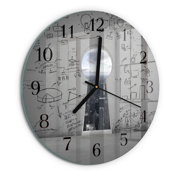 Round wall clock Keyhole