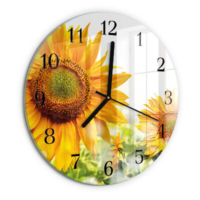 Round wall clock Sunflower